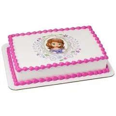 Sofia The First - Edible Cake/Cupcake Party Topper for 8 inch round cake or larger