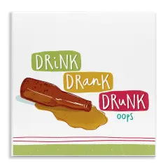 Stupell Industries Drink Drank Drunk Wall Plaque Art Design by Courtney Morgenstern