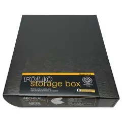Lineco Folio Archival Storage Box - Metallic Black, 9" x 12"