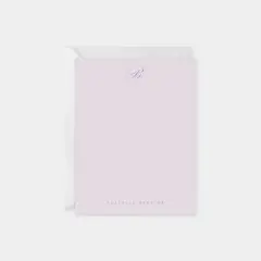 Script Monogram Note Card VIII