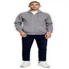 Gildan&reg; Classic Fit Full-Zip Long Sleeve Hooded Sweatshirt Graphite heather