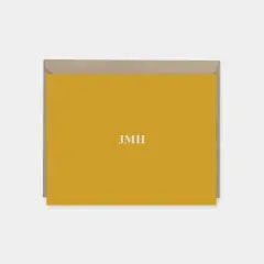 Classic Monogram Butterscotch Note Cards