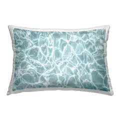 Pool Ripples Abstraction Design by Sisi and Seb Outdoor Printed Pillow 