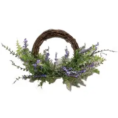 Lakeside Iris & Twig Half Wreath