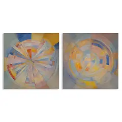 Stupell Industries Centric Circle Geometrics 2 pc Canvas Wall Art Set Design by Noah Bay