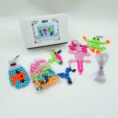 Ink and Trinket Kids Axolotl Bead Animals, Pony Bead Crafts