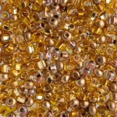 John Bead 6/0 Mixed Czech Glass Seed Beads, 100g Royal Topaz Mix