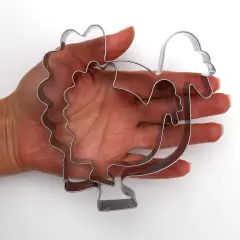 Thanksgiving Turkey Cookie Cutter Set 2-Piece Premium Stainless Steel