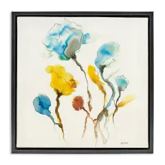 Stupell Industries Modern Watercolor Blooms Framed Floater Canvas Wall Art Design by Patti Mann