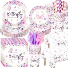 452 Pcs Butterfly Baby Shower Party Supplies