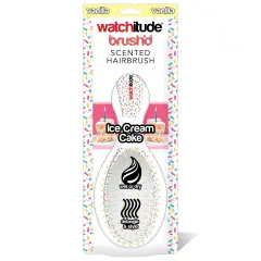 Watchitude: Scented Hair Brush - Ice Cream Cake - Kids Vanilla Scented Stylish Brush, Wet Or Dry Hair, Durable Bristles, Soft Touch Rubberized Finish