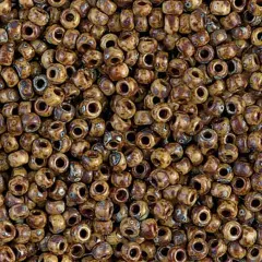 Picasso Brown Tan Matte 22 Grams Miyuki 8/0 Seed Bead 22 Gram