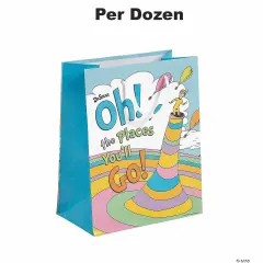4 1/4" x 5 1/2" Small Dr. Seuss&trade; Dr. Seuss&trade; Oh, the Places You&rsquo;ll Go Treat Bags 12 Pieces