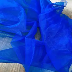 1 Yard 2-Way Stretch Nylon Net Mesh Fabric, 60" Width Lightweight Sheer Mesh for Gowns, Dancewear & Costumes blue Electric