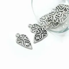 Silver Southwestern Aztec Arrow Charms, 24x13mm