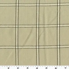 Gray/White Grid Plaid Herringbone Woven Decorating Fabric By the Yard