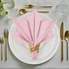 Pink Cloth Napkins (12 Pack, 20x20 Inches), Ideal Dinner Napkins for Party, Wedding and Lunch/Dinner