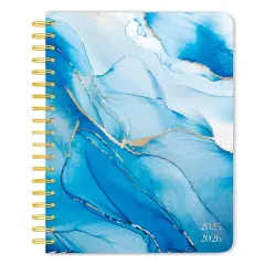 Crackled Blush | 2026 6 x 7.75 Inch 18 Months Weekly Desk Planner | Foil Stamped Cover | July 2025 - December 2026