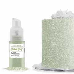 Bakell - Soft Green Tinker Dust Edible Glitter (25g, 1x Spray Pump) for Food, Desserts, and Beverages!