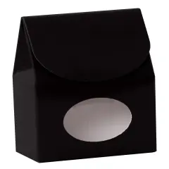 Pack/6: Black Gourmet Candy Box - 3-1/2 x 1-3/4 x 6-1/2"