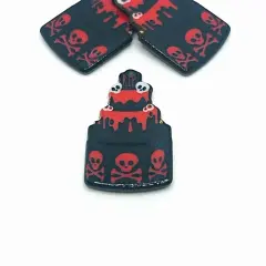 Punk Bloody Birthday Cake Charms, 36x21mm