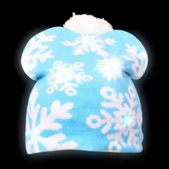 Light Up Snowflake Beanie 3 Flashing Speeds