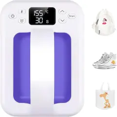 Heat Press Machine For T Shirts, 7" &times; 5" Portable Mini Heat Press Fast Even Heat, Easy Press T Shirt Printer Machine for HTV Vinyl and Heat Transfer Sublimation for Tote Bags, Hat,DIY Projects(Violet)