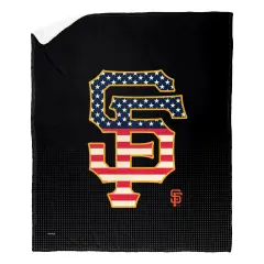 MLB Celebrate Series Silk Touch Sherpa Throw Blanket 50&times;60 Inches San francisco giants