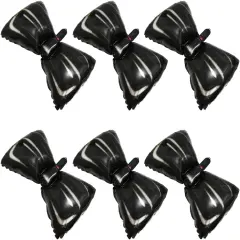 Big Black Bow Tie Balloon Bowtie Balloon , 6 Pack Bow Balloon Bowknot Foil Balloons Mouse Party Decoration