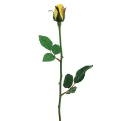 Allstate Long Stem Single Rose Bud Artificial Floral Spray - 23" - Yellow