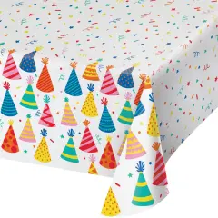 6 pc Bulk Hats Off Birthday Tablecover, Paper 54"x96"