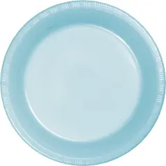 240 pc Bulk Pastel Blue 6.75 inch Plastic Dessert Plates