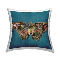 Lily Pattern Butterfly Decorative Printed Throw Pillow Design by Naomi McCavitt, 18 x 7 x 18