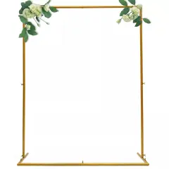 Wedding Arch Stand Gold Garden Arch Outdoor Backdrop Decor Rack 120*35*150cm