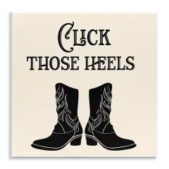 Stupell Industries Click Those Heels Cowgirl Wall Plaque Art Design by Karen Smith