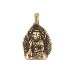The Bead Chest Antiqued Brass Buddha Pendant (16x25mm)