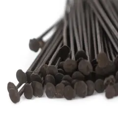 The Bead Chest Antiqued Brass 21 Gauge 1 Inch Head Pins (Approx 100 pieces)