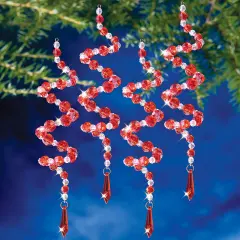 The Beadery Christmas Ornament Kit 8/Pkg-Peppermint Twist