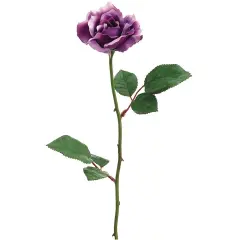 Allstate Long Stem Artificial Blooming Rose Spray - 23" - Purple