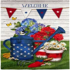 Patriotic Gardening Garden Flag 2 Sided