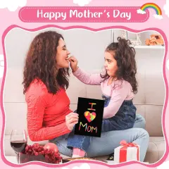 90 Pcs Scratch Art Paper Rainbow Sets