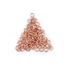 The Bead Chest Copper 4mm Round Open Jump Rings, Pack of 100