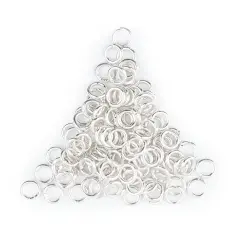 The Bead Chest Silver 6mm Round Open Jump Rings, Pack of 100