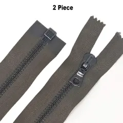 Zipper &ndash; Dark Camel 6MM Open Bottom Separating for Jackets and Outerwear