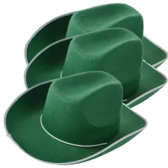 Cowboy Hat Green Felt Adult Size Include 1 Unit