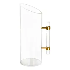 Lucite Pitcher with Gold Handles By Kinor Decor
