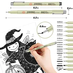 12 Pack, Art Pens Anime Pens Sketch Pens Precision Multiliner Pens ink Pens Calligraphy Pens Design Pens Office School Supplies Drawing Supplies Artists Line Art Supplies Design Supplies