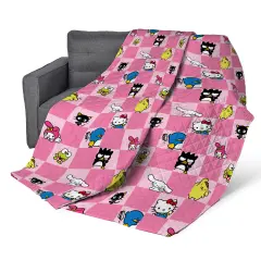 Sanrio Hello Kitty and Friends Quilted Blanket Check
