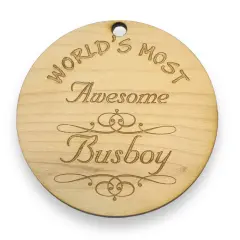 Worlds most Awesome Busboy - Ornament