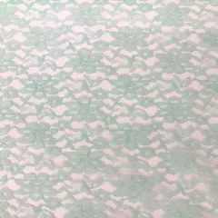 1 Yard Mint Rachelle Lace Fabric Sheer Floral Mesh for Dresses, Crafts & Decor 58&Prime;-60&Prime; Wide